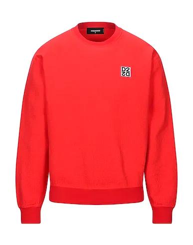 Red Plain weave Sweatshirt