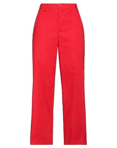 Red Poplin Casual pants
