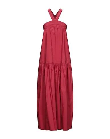 Red Poplin Long dress