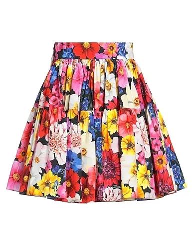 Red Poplin Mini skirt