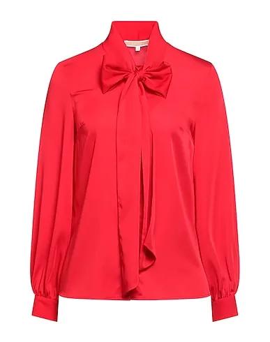 Red Satin Shirts & blouses with bow