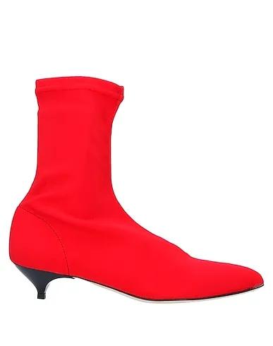 Red Synthetic fabric Ankle boot