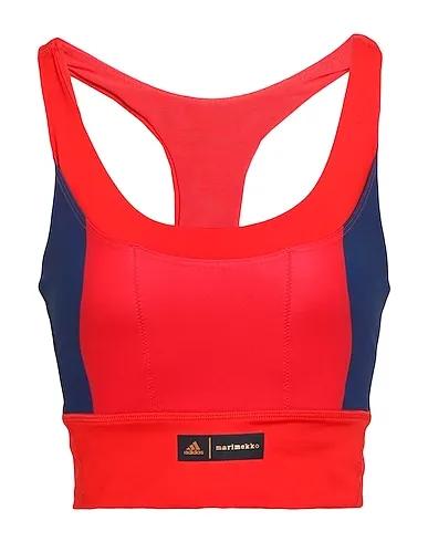 Red Synthetic fabric Crop top MMK RUN BRA
