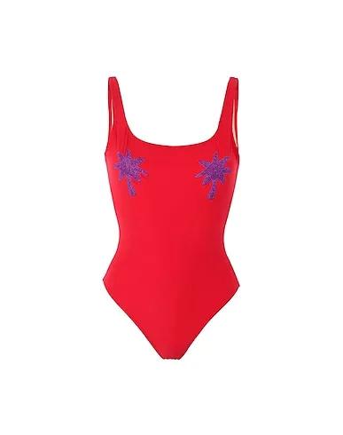 Red Synthetic fabric One-piece swimsuits GINEVRA PATCH
