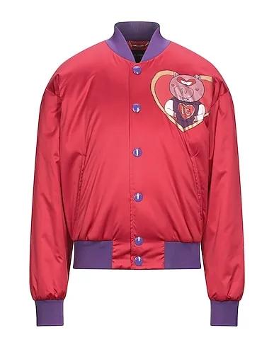 Red Techno fabric Bomber