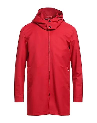 Red Techno fabric Full-length jacket
