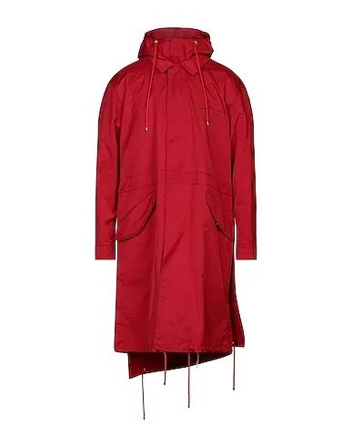 Red Techno fabric Full-length jacket
