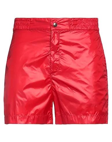 Red Techno fabric Shorts & Bermuda