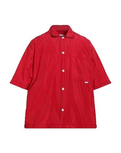 Red Techno fabric Solid color shirt