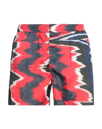 Red Techno fabric Swim shorts