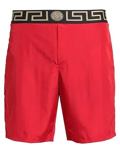 Red Techno fabric Swim shorts