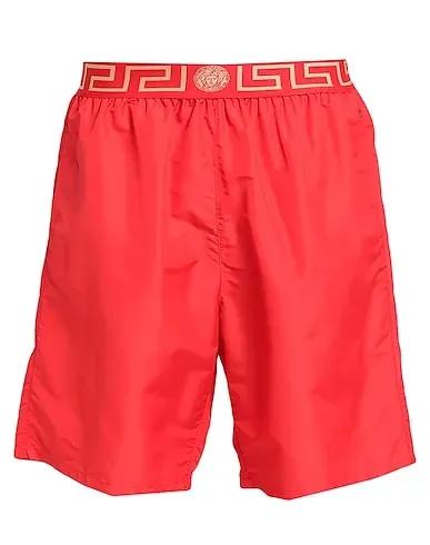 Red Techno fabric Swim shorts