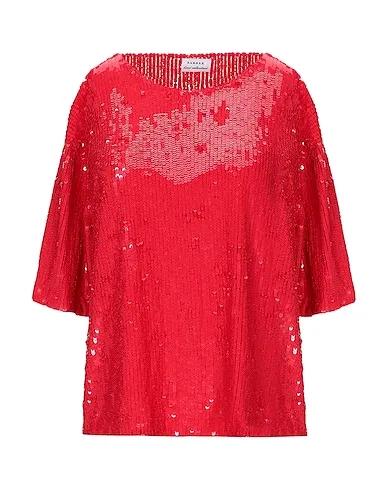 Red Tulle Blouse