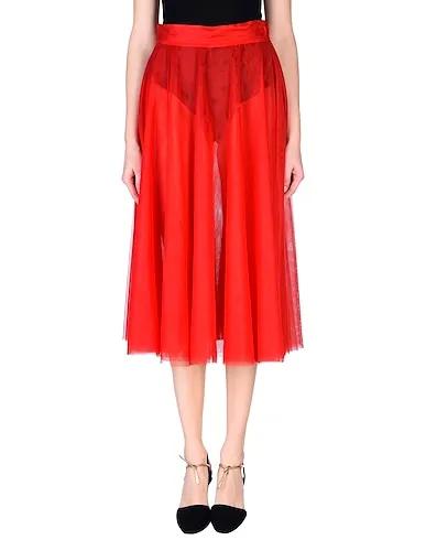 Red Tulle Midi skirt