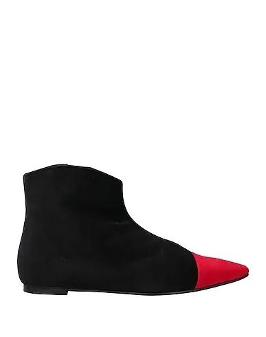 Red Velvet Ankle boot