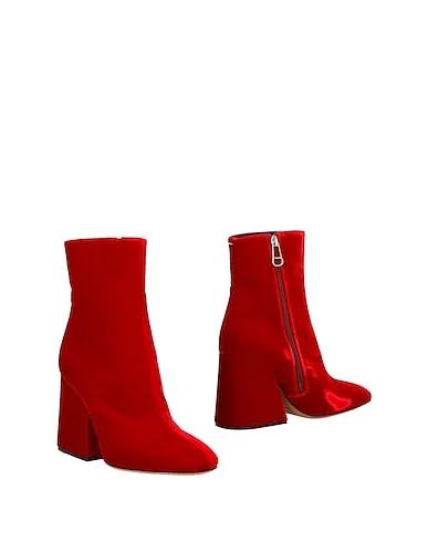 Red Velvet Ankle boot
