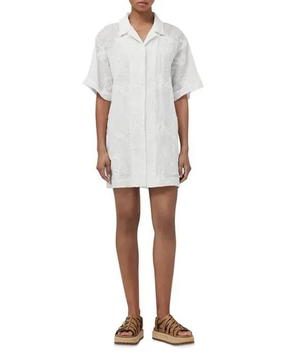 Reed Embroidered Shirt Dress