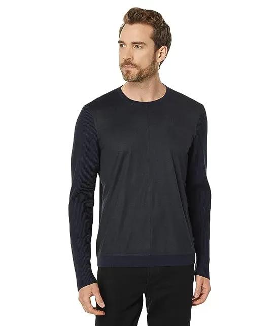 Regular Fit Long Sleeve Crew with Sweater Trim K3650Y3