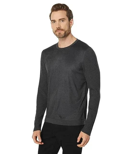 Regular Fit Long Sleeve Crew with Sweater Trim K3650Y3