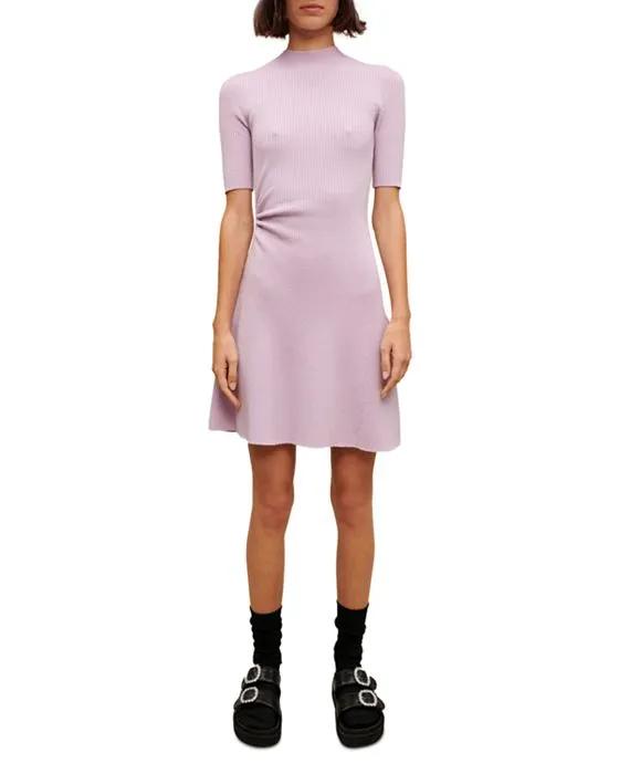 Reine Side Cutout Ribbed Knit Dress