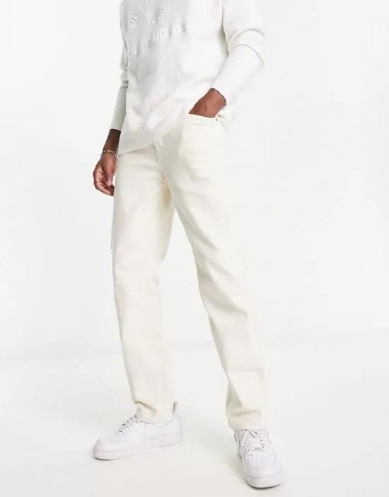 relaxed carpenter jeans in ecru