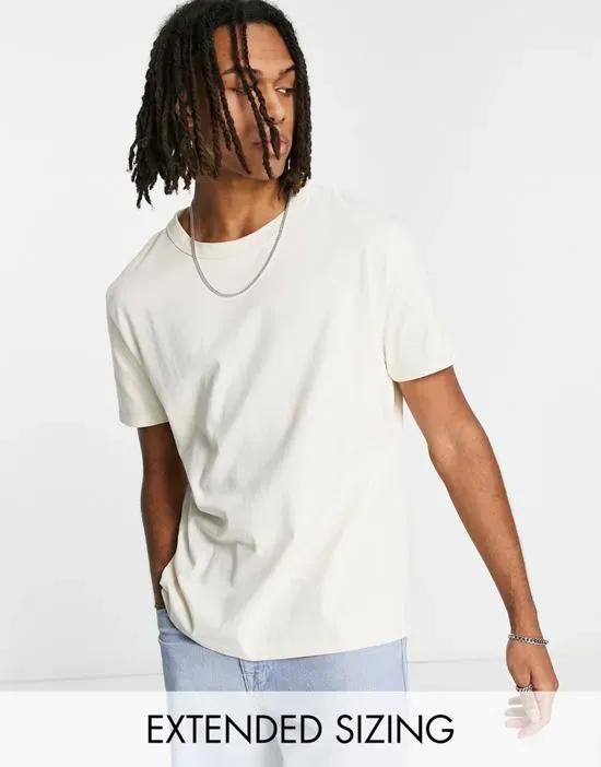 relaxed fit heavyweight t-shirt in cream