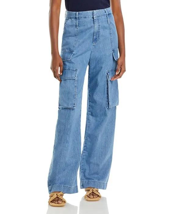 Relaxed Fit High Rise Straight Leg Carpenter Jeans in Rhythm