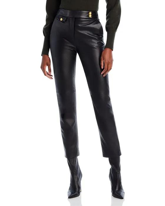 Renzo Leather Ankle Pants