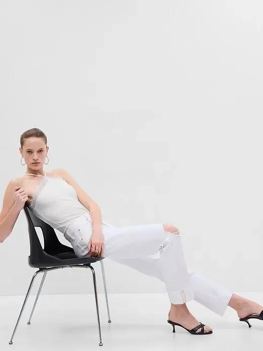 Rib Lace Halter Cami