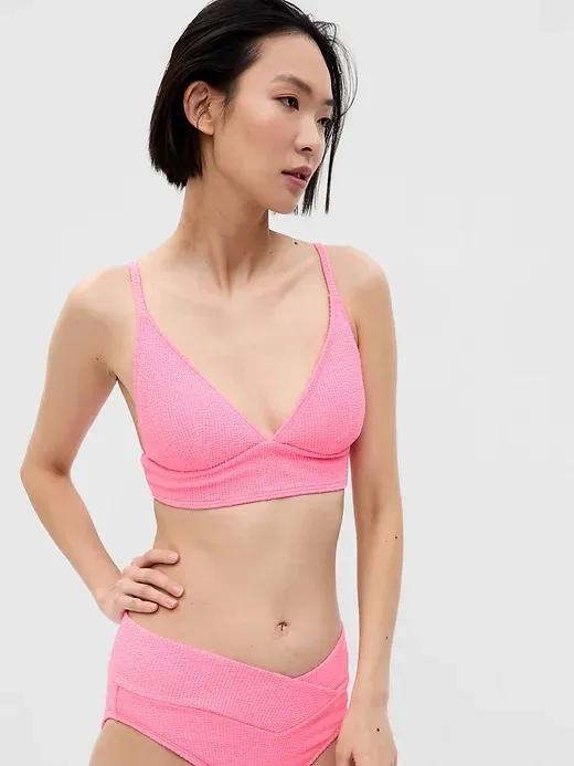 Rib Plunge Bikini Top