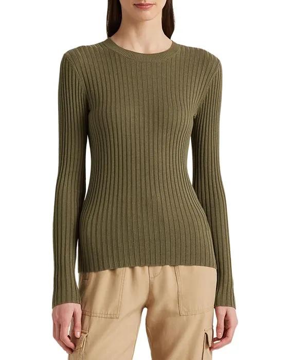 Ribbed Crewneck Sweater