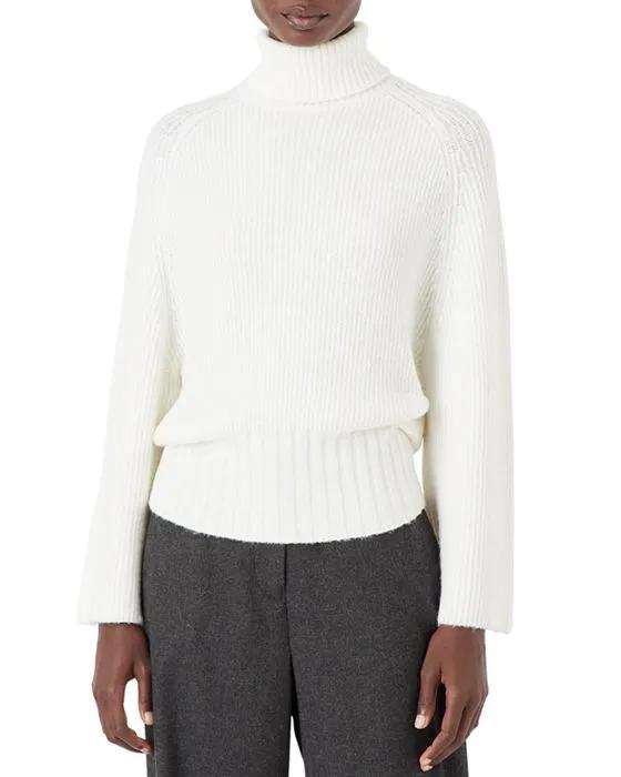 Ribbed Turtleneck Sweater