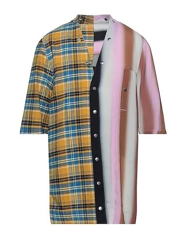 RICK OWENS | Ocher Men‘s Checked Shirt