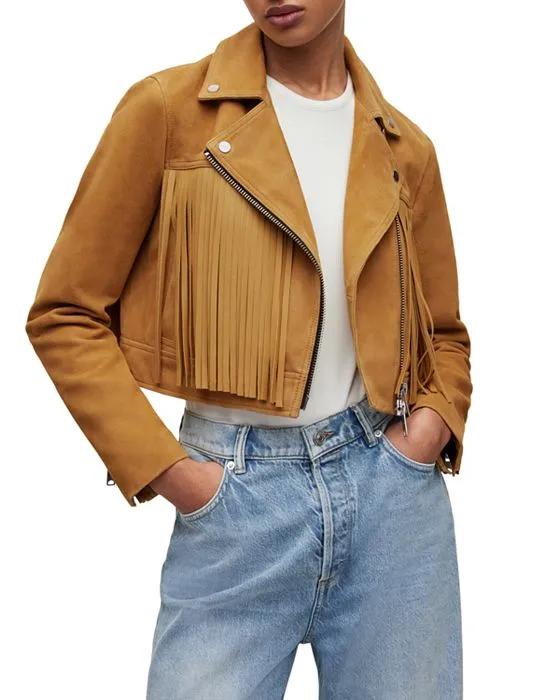 Rift Suede Tassel Biker Jacket