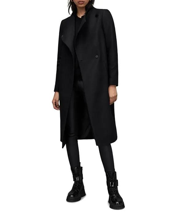 Riley Double Breasted Wool Blend Coat