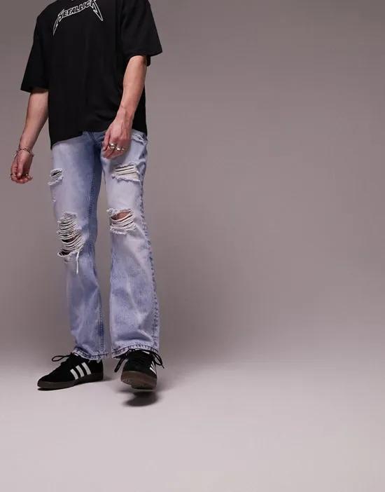 rip baggy jeans in light wash
