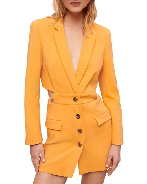Rirange Cutout Blazer Mini Dress