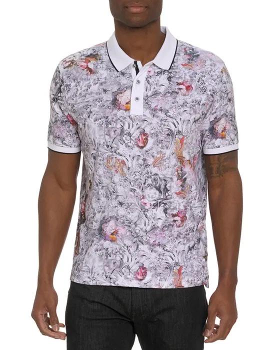 Roaring Florals Cotton Printed Classic Fit Polo Shirt 