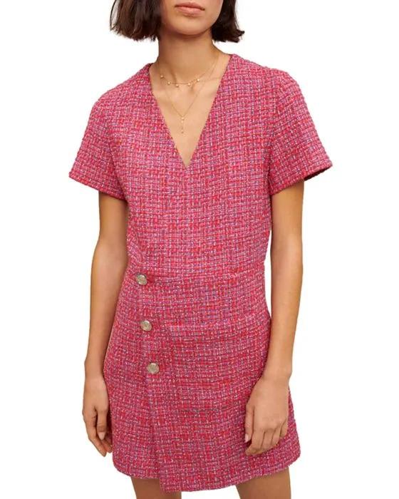 Rolia Tweed Wrap Dress