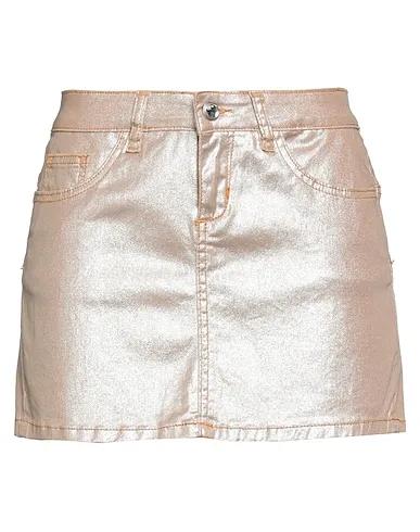 Rose gold Denim Mini skirt