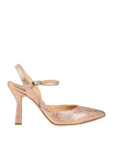 Rose gold Leather Pump
