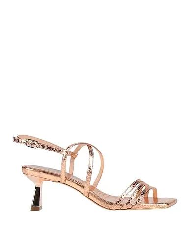 Rose gold Leather Sandals