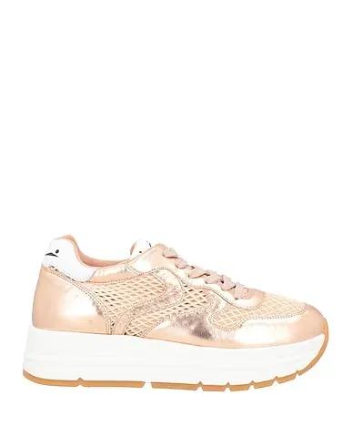 Rose gold Techno fabric Sneakers