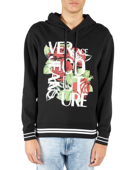 Rose Graphic Fleece Hoodie