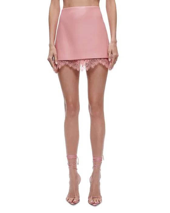 Rubi Lace Trim Mini Skirt
