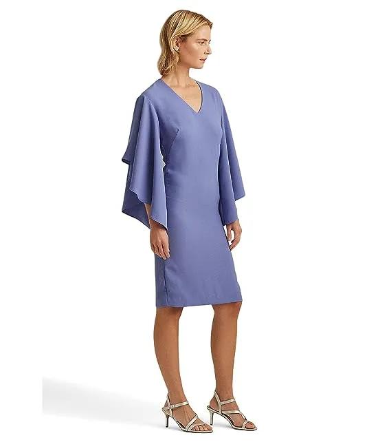 Ruffle-Sleeve Cocktail Dress