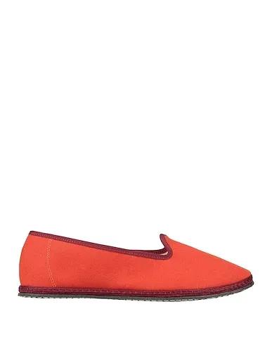 Rust Canvas Loafers