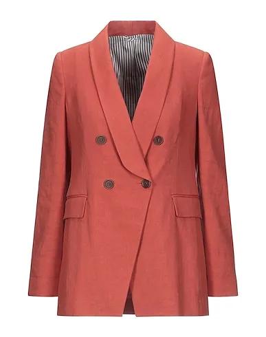Rust Cotton twill Blazer