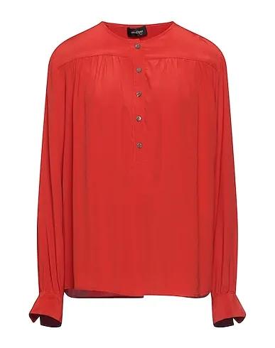 Rust Crêpe Solid color shirts & blouses