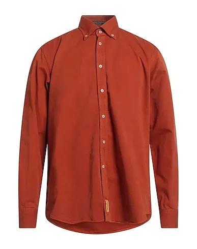 Rust Gabardine Solid color shirt